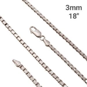 Sterling Silver 18" 3mm Box Chain